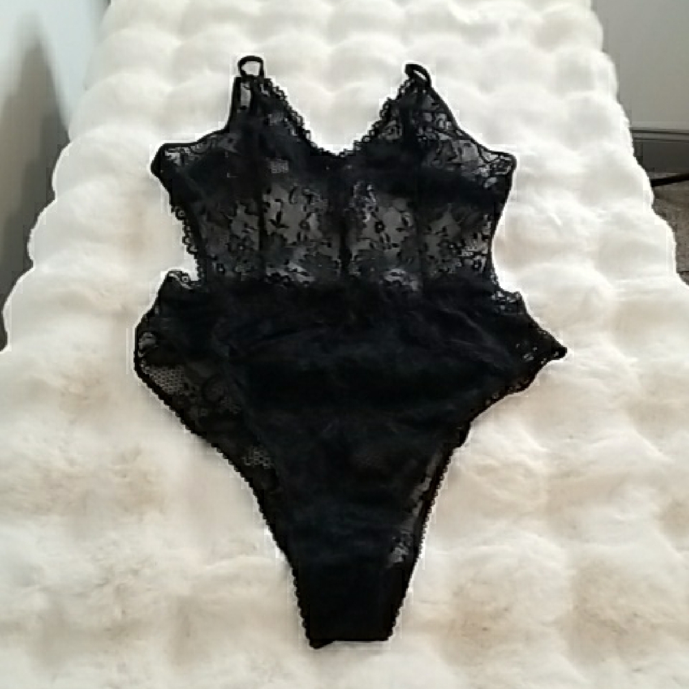 Savage X Fenty Black Lace lingerie